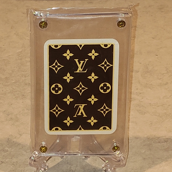 RARE LOUIS VUITTON BROWN LV SIGNATURE MONOGRAM JACK OF DIAMONDS ♦️ PLAYING CARD - Picture 1 of 5